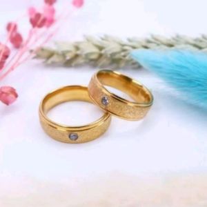 Cincin Titanium Ukir Pasir Permata CXA85