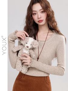 YOUXIANG | Áo Lót Len Vintage