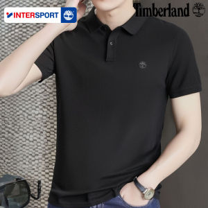 Timberland | Áo Thun Polo Cổ Trụ Dễ Thở Màu Đen Tay Ngắn Cotton
