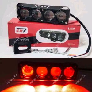 LAMPU TEMBAK LASER SQL 4 LED + DEMON D2 D3 LED 2 WARNA PUTIH KUNING FOKUS TERANG TEMBUS KABUT JAUH DEKAT FOGLAMP MOBIL MOTOR