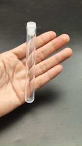 หลอดทดลองพลาสติกใส หลอดพลาสติกใสพร้อมฝาปิด  (1ถุงมี 10 ชิ้น) ผลิตในประเทศไทย