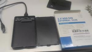 USB2.0/USB 3.0 External Hard Drive Enclosure 2.5 Inch SATA HDD SSD Box for PC Laptop Smartphone PS5 - Data Transfer Case