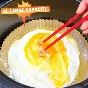 รับประกัน 5 ปี รุ่นใหม่ หม้อทอดไร้น้ำมัน ความจุขนาดใหญ่ 6 ลิตร ทำความร้อนได้รวดเร็ว หม้อทอดไร้มัน หม้อทอดอากาศ หม้อทอดไร้มัน Air Frye