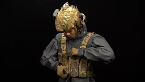 Oiking Lightweight SF Chest Rig Laser-Cut H-shaped Shoulder Straps with Four M4/AR Mag Pouch Zipper Connection Multiple Molle Mount for Outdoor Wargame Hunting Equipment