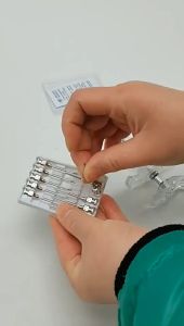 1 Dozen Reusable Syringe Needle Veterinary Stainless Steel Injection Needles for Pig Cow Goat Poultry Animal Livestock