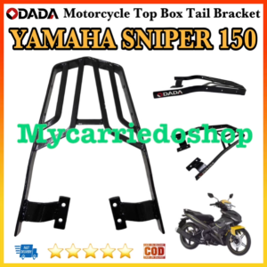 ODADA Yamaha Sniper 150/LC125 150Sniper 155 Top Box Bracket Tail Moto Box Grab Bar Bracket Motorcycle (Black)