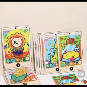 จิ๊กซอว์ไม้ ของเล่นไม้ จิ๊กซอว์สำหรับเด็ก พร้อมกรอบไม้ เสริพัฒนาการเกมปริศนาไม้ 1 ชิ้น