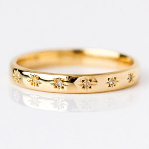 Huitan Minimalist Wedding Thin Rings for Women Luxury Gold Color/Silver Color Proposal Engagement Bands Ring New Trendy Jewelry