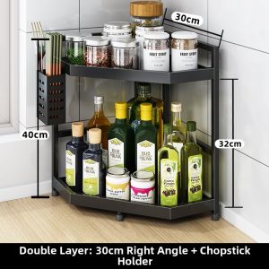 Multipurpose Corner Spice Storage Rack