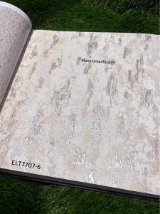 Wallpaper Dinding Abstrak Semen Metalik Acian Abu Abu Cream Glitter Mewah