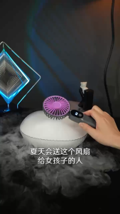 Frankybee Kipas Angin Portable 5000mAh Baterai Moblie Fans 6 Speed wind LED Display Type-C Charging