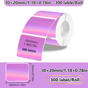 Phomemo Gradient Adhesive Label 30x20mm Suitable for M110 M220 M221 M120 DIY Logo Barcode Label Suitable for E210 P50 DETONG P1