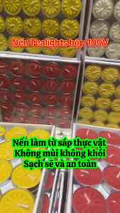 Nến sáp thực vật 2-4 giờ không mùi không khói an toàn
