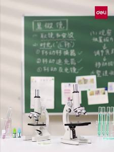deli | High Definition Portable Optical Microscope for Students and Children Scientific Learning