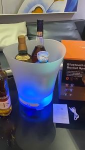 7L Bluetooth Light-Up Ice Bucket Subwoofer Beer Barrel Small Speaker Ice Bucket Suitable For Camping Parties Bars Gatherings