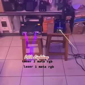 RAJA E&Q Lampu Sorot Panggung disco konser pesta Laser Stage Light Double Head RGB DMX 60W - EQ-60W