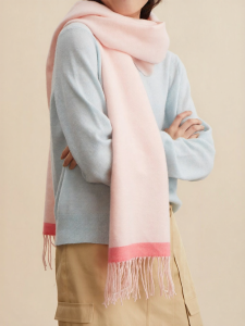 Color Blocked Thin Scarf