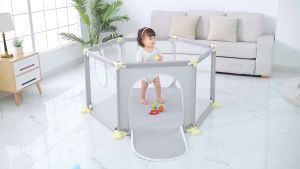 TIDEBUY Playpen For Baby Toddler Crawl With Free Balls And Mat Foam Baby Playpen Double Size Design Use