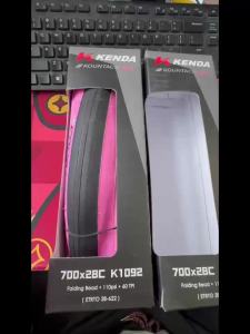 Kenda | Kenda K1092 New Road Bike Puncture and Slip Resistant Tires Ultra Lightweight Foldable 700x28c Kountach Elite Pink Side