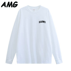 Áo Thun Cotton Dài Tay Cổ Tròn in Họa Tiết Thời Trang Xuân Thu Thường Ngày Rộng Rãi Cho Nam