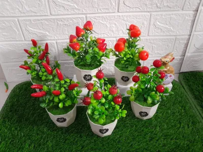 promo buah hias plastik hiasan rumah dekorasi mini