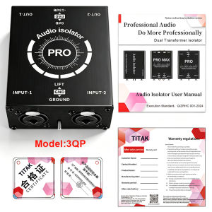Dual channel Audio Isolator,Audio Noise Filter Noise Suppressor Isolator Live Broadcast Mixer Audio Signal Noise Reducer