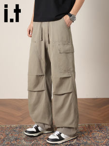 izzue | Utility Style Loose Fit Cotton Cargo Pants Summer Youth Wear