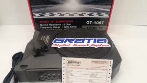 ลำโพง ซับบ๊อก 10 นิ้ว วอยคู่ Gratia รุ่น GT-1087 1500W เบสแน่นๆ แอมป์ในตัว พร้อมระบบคลอส ปรับเสียงเบส ของใหม่