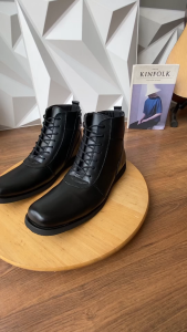Sepatu Pria Boot Casual Resleting Kulit 7 Hole Classic BLY 3011HT