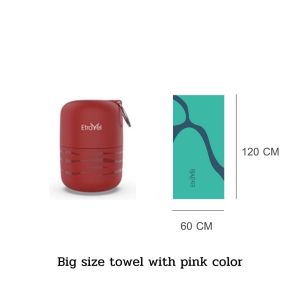 Towel travel set ผ้าเช็ดตัวแห้งเร็ว ผ้าเช็ดตัวไมโครไฟเบอร์​ พร้อมกระบอกเก็บ พกพา​ น้ำหนักเบา เดินป่า