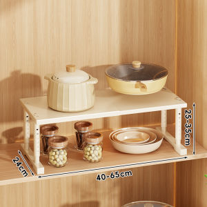 evesigar | Expandable Adjustable Double Layer Kitchen Storage Rack
