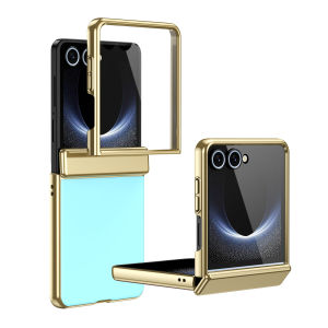 Ốp Điện Thoại Bảo Vệ Bản Lề Mạ Sang Trọng Cho Samsung Galaxy Z Flip - Vỏ Cứng Chống Sốc Kèm Màng Cường Lực