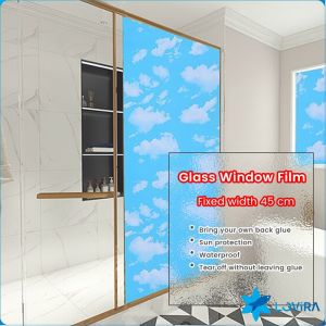 LoviRa Frosted opaque glass window film shower door bathroom scratch resistant kitchen 45cm