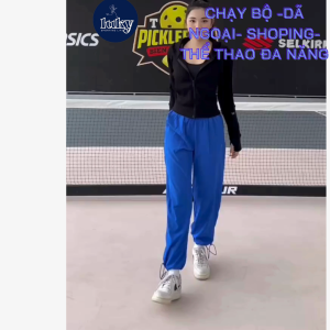Quần Jogger Thể Thao Nữ LUKY Ống Rộng Dây Rút Chất Vải Thoáng Khí Tập Gym Chạy Bộ Thể Thao Ngoài Trời - QJ-L