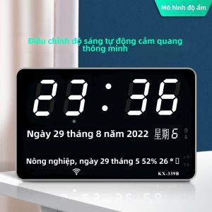Đồng Hồ Điện Tử LED Số Liệu Thời Gian Vạn Niên Không Đồng Hồ Báo Thức Sáng Tạo Phòng Khách Đồng Hồ Điện Tử Không Tiếng Hoạt Hình