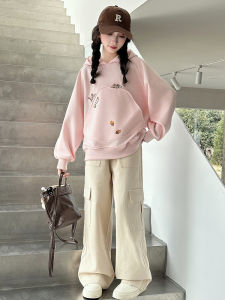 MPW | Girls Casual Fashionable Hoodie And Cargo Pants Two-Piece Set Spring Autumn New Arrival Childrens Wear Comfortable Leisure Outfit