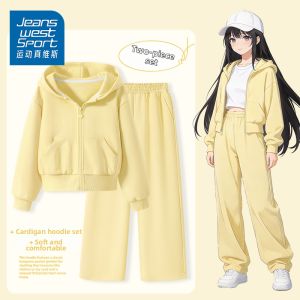 Stylish Sports Girl Clothing Set Spring and Autumn