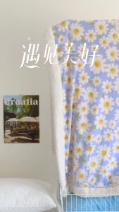 Chăn lông cừu cao cấp in họa tiết một mặt lông tuyết mềm mượt kích thước 2mx2m3 nặng 2.5kg (ib chọn mẫu)