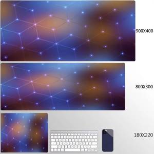 Bandai | Tấm Lót Chuột Cao Su Chống Trượt Hình Học Lớn 90x40cm Thiết Kế Hình Lục Giác Thảm Bàn Làm Việc Lớn Để Đặt Bàn Phím Chơi Game