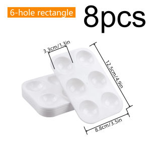 8pcs White Plastic Paint Tray Palettes Watercolor Palette Painting Tray For Painting Party DIY Craft And Art Painting