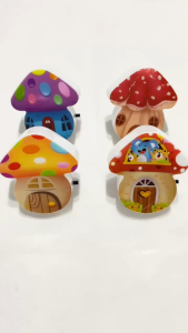 Mushroom White Night Light Bright White Lights Energy Saving LED Child Safe Adorable Design Safe for Kids Energy Saving Perfect Gift for Kids