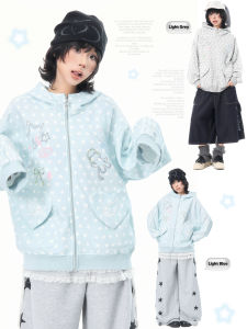 MKGO | Áo Hoodie In Hình Mèo Phong Cách Hàn Quốc