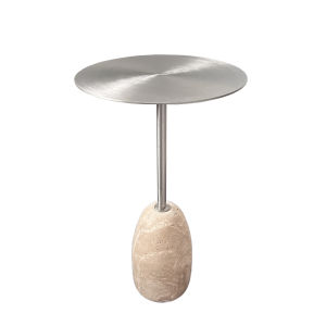 Natural Cave Stone Side Table Designer Style Living Room Sofa round Small Tea Table Bedroom Corner Table Wabi Sabi Aesthetic