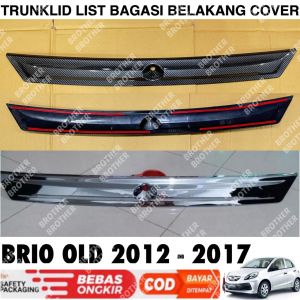 Trunk Lid Brio Lama 2012 2016 2017 List Bagasi Belakang Chrome Carbon