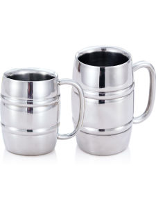 Stainless Steel Beer Cup Small Size Bar Special Juice Drink Cup Creative Home European Style Large And Small Drum Shape Cups