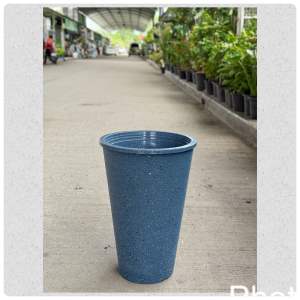 ‼️ถูก ส่งเร็วทันใจ‼️ กระถางทรงกรวยสูง 2 ชั้น ลายหินอ่อน ขนาด 10-12 นิ้ว