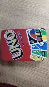 Genuine UNO Cards Enhanced Edition thickened Classic Edition Uno Deluxe Iron Box Edition Card game poker board game