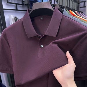 High end 100% pure cotton short sleeve polo shirt men summer simple casual breathable new Korean fashion business lapel T-shirt