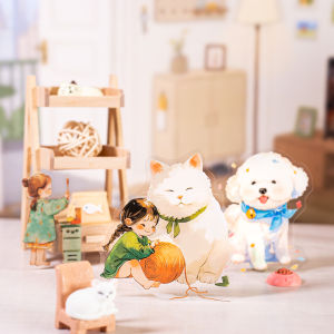 10sheets/bag Kawaii Characters and Pets Theme PET Sticker Pack for Scrapbooking Journaling DIY Photo Frame Collage Decoration