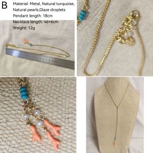 DaVee | Resin turquoise colorful beaded necklace Bohemian tassels necklace